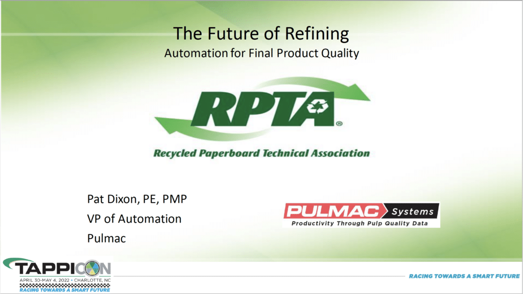 The Future of Refining - Automation for Final Product Quality - TAPPICon 2022