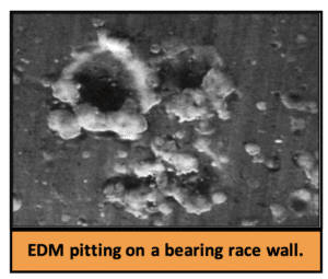 edm pitting bearing race wall from Pulmac