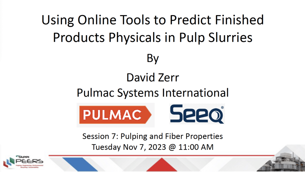 Using Online Tools to Predict Finished Products Physicals in Pulp Slurries - PEERS 2023